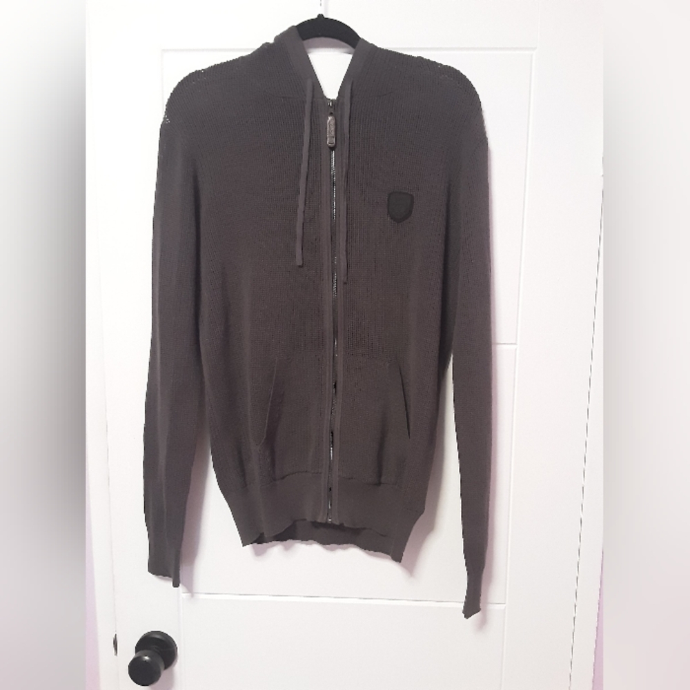 RUDSAK Men's Dark Gray Zip-Up Sweater